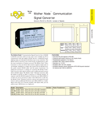 Thumbnail of document Data Sheet - Series 350 Mother Node Communication Signal Converter